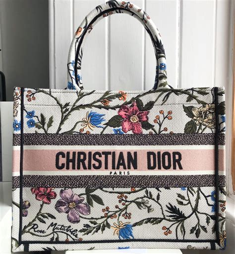 dior mini book tote floral|christian Dior small tote bag.